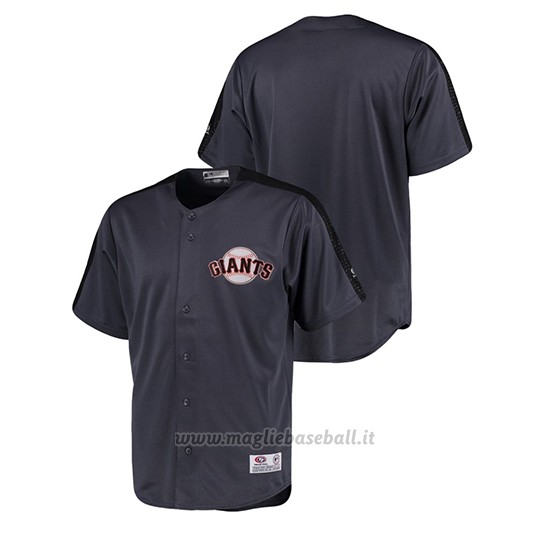 Maglia Baseball Uomo San Francisco Giants Button-down Stitches Hot Corner Charcoal